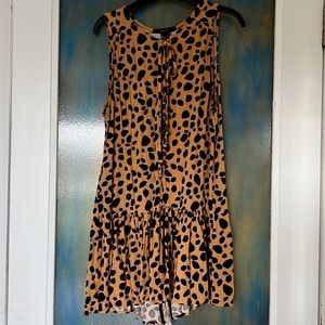 Forever21 Leopard Print Sleeveless Romper Size Small